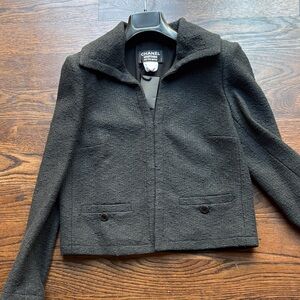CHANEL Classic Black Textured Jacket